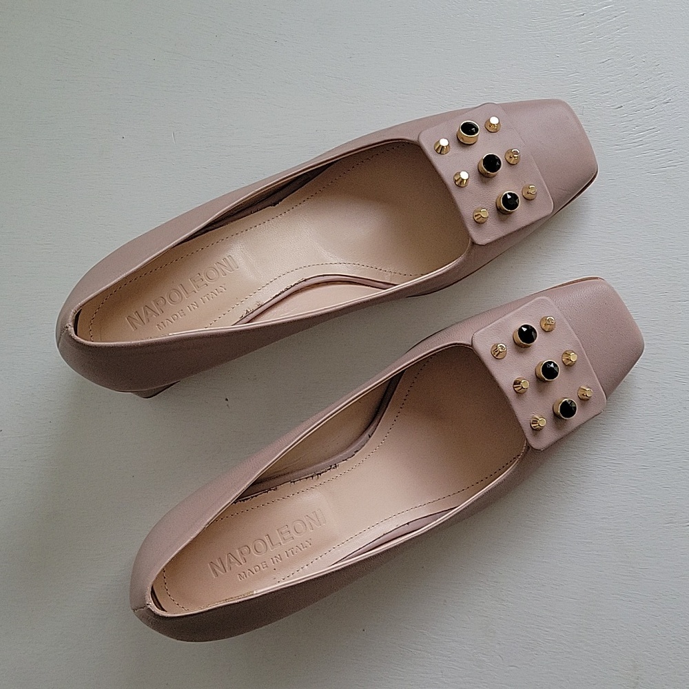 Womens 8.5 Napoleoni Studded Heels - Picture 2 of 7